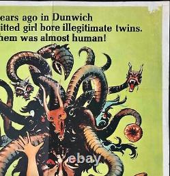 Boîte oblongue / Affiche de cinéma originale Quad du film Dunwich Horror avec Vincent Price