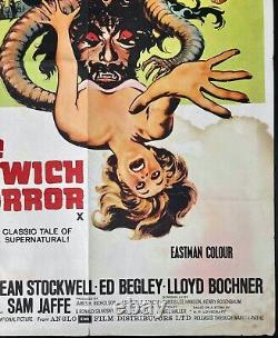 Boîte oblongue / Affiche de cinéma originale Quad du film Dunwich Horror avec Vincent Price