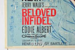 CHER INFIDÈLE (1959) Affiche originale du film en quad Gregory Peck Art de Chantrell