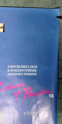 CRIMES DE PASSION (1984) rare affiche de film quad originale du Royaume-Uni Ken Russell