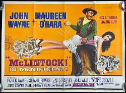 C'est Mclintock! Affiche De Cinéma Original Quad John Wayne Maureen O'hara 1963