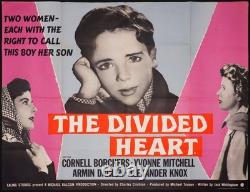 Cœur Divisé AFFICHE QUAD ORIGINAL DU FILM Yvonne Mitchell STUDIO EALING 54