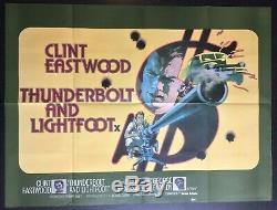 Canardeur Original Cinema Royaume-uni Quad Film Affiche 1974 Eastwood