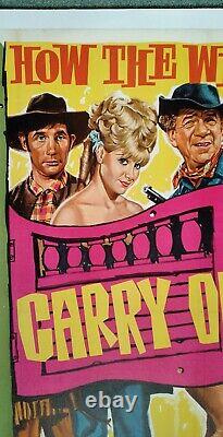 Carry On Cowboy (1965) Affiche Originale Du Cinéma Quad Britannique Version Rare De Saloon Doors