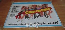 Carry On Girls Affiche De Film De Cinéma Britannique Britannique Britannique Original 1973 Roulé