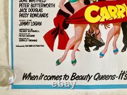Carry On Girls Affiche Quad Originale 1973 Sidney James Barbara Windsor Joan Sims
