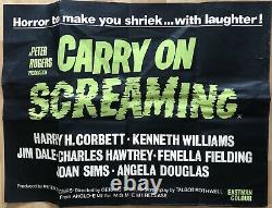 Carry On Screaming 1966 Rare Original Uk Quad Affiche Du Film