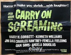 Carry On Screaming Rare Original Uk 1970 Quad Affiche Du Film