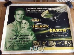 Ce Linge Earth Island Soutenu Uk Quad Affiche Du Film Original. Extrêmement Rare