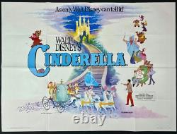 Cendrillon ORIGINAL Quad Affiche de Film Cinéma Walt Disney 1976 RR