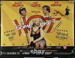Certains l'aiment chaud Affiche de film originale Quad BFI RR Marilyn Monroe Billy Wilder
