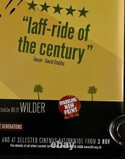 Certains l'aiment chaud Affiche de film originale Quad BFI RR Marilyn Monroe Billy Wilder