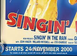 Chantons sous la pluie AFFICHE QUAD ORIGINAL Film Cinéma Gene Kelly 2000RR