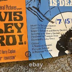 Charro 1960's Very Rare Original Film Britannique Quad Poster Elvis Presley