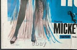 Chasseuses de filles - Affiche de film originale en quad Mickey Spillane Shirley Eaton Chantrell