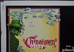 Chinetown 1974 Orig 22x28 Linbacked Affiche De Cinéma Jack Nicholson Faye Dunaway