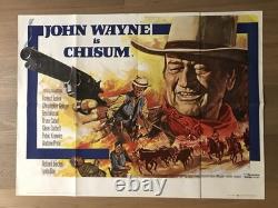 Chisum (1970) Affiche de film originale britannique Quad John Wayne