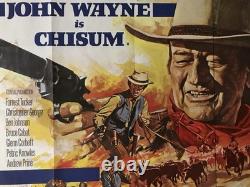 Chisum (1970) Affiche de film originale britannique Quad John Wayne
