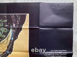 Choc des Titans Affiche Quad Originale 1981 Ray Harryhausen Burgess Meredith