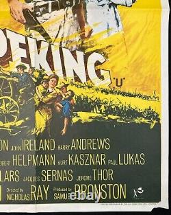 Cinquante-cinq 55 jours à Pékin Affiche de film quad originale Charlton Heston 1963