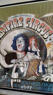 Cirque des vampires 1972 Affiche de film originale britannique Quad Hammer Horror 30x40