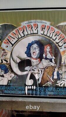 Cirque des vampires 1972 Affiche de film originale britannique Quad Hammer Horror 30x40