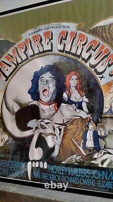 Cirque des vampires 1972 Affiche de film originale britannique Quad Hammer Horror 30x40