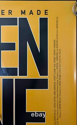 Citizen Kane Affiche de Film Originale Quad Orson Welles RR