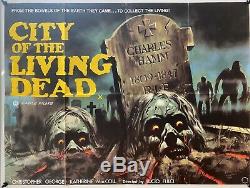 City Of The British Living Dead Originale Au Royaume-uni Quad Affiche De Film 1980 Rare Fulci