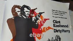 Clint Eastwood Dirty Harry Linen Soutenu Uk Quad Original Movie Poster Vf