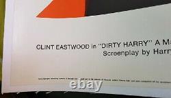 Clint Eastwood Dirty Harry Linen Soutenu Uk Quad Original Movie Poster Vf