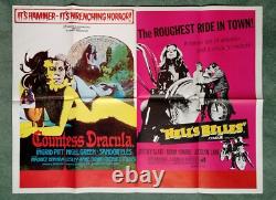 Comtesse Dracula / Les Belles de l’enfer affiche originale quad du film Hammer Horror - Biker