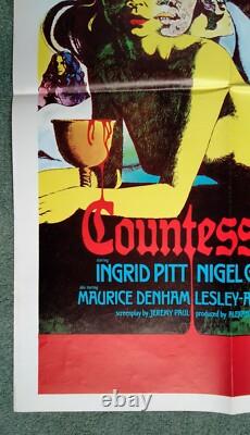 Comtesse Dracula / Les Belles de l’enfer affiche originale quad du film Hammer Horror - Biker