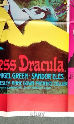 Comtesse Dracula / Les Belles de l’enfer affiche originale quad du film Hammer Horror - Biker