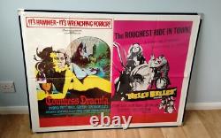 Comtesse Dracula / Les Belles de l’enfer affiche originale quad du film Hammer Horror - Biker