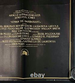Conan le Barbare Affiche de Film Originale Quad Arnold Schwarzenegger 1982