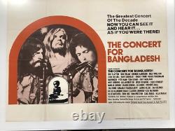 Concert pour le Bangladesh 1972 Affiche de film originale UK Quad 40x30 pouces