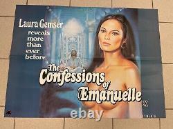 Confessions d'Emanuelle Affiche Quad UK Artwork de Tom Chantrell