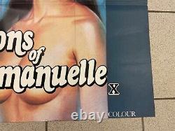 Confessions d'Emanuelle Affiche Quad UK Artwork de Tom Chantrell