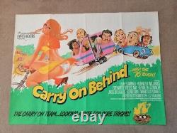 Continuer Derrière (1975) AFFICHE ORIGINALE UK QUAD 40 X 30' Pliée