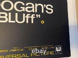 Coogan’s Bluff Original Uk Film Poster Linen Soutenu Quad 1968 Clint Eastwood
