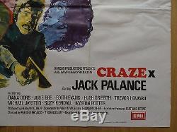 Craze (1974) Film Original Britannique / Affiche De Film, Horreur, Jack Palance, Rare