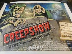 Creepshow Originale 1982 Britannique Quad Movie Poster, C8.5 Very Fine / Near Mint