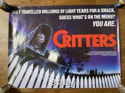 Critters 1986 Affiche originale britannique Quad horreur