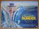Crocodile Dundee (1986) Rare Affiche Originale Britannique Quad Roul&eacute;e Art De Daniel Gouzee
