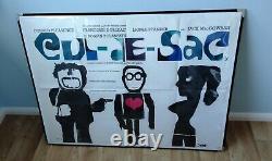 Cul-de-sac (1966) Affiche Originale Du Quad Britannique Donald Pleasence Roman Polanski