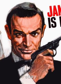 DE RUSSIE AVEC AMOUR (1962) Affiche de film britannique Quad 30x40 de James Bond