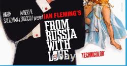 DE RUSSIE AVEC AMOUR (1962) Affiche de film britannique Quad 30x40 de James Bond