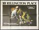 Dix 10 Rillington Place Affiche De Cinéma Originale Quad Richard Attenborough 1971