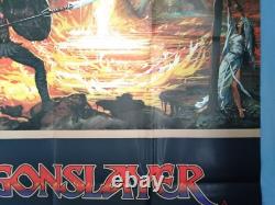 DRAGONSLAYER (1981) affiche de film originale grande 40x60 double quad du Royaume-Uni DISNEY